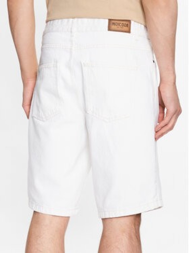 INDICODE Szorty jeansowe Tian 80.s denim 70-698 Biały Regular Fit