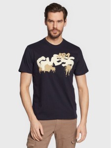 Guess T-Shirt Graffiti Logo M3GI59 K9RM1 Granatowy Slim Fit