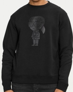 KARL LAGERFELD Bluza 705068 544942 Czarny Regular Fit