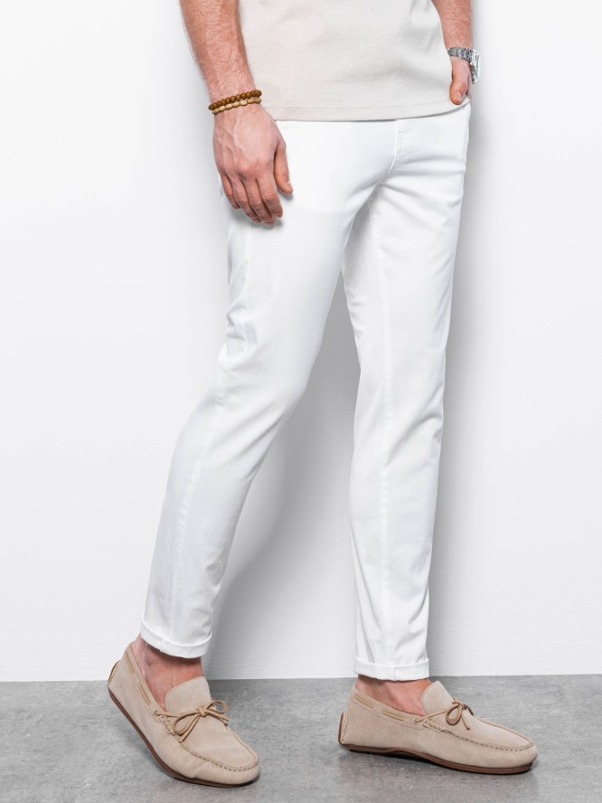 Spodnie męskie chino - białe V5 P894 - XL