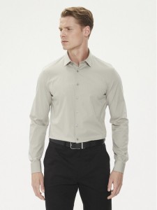 Calvin Klein Koszula K10K108229 Szary Slim Fit