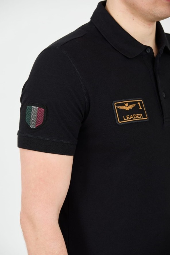 AERONAUTICA MILITARE Czarne polo Frecce Tricolori