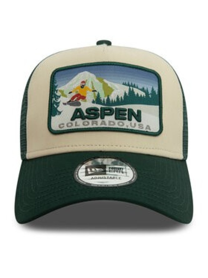 New Era Czapka z daszkiem Aspen Ski Patch 9FORTY A-Frame 60580849 Zielony