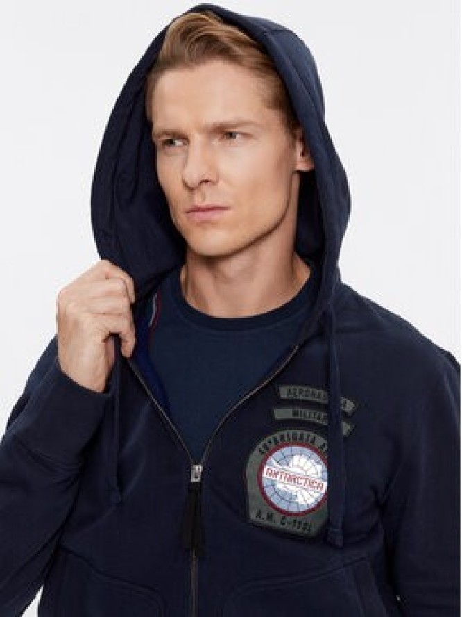 Aeronautica Militare Bluza 232FE1818F518 Granatowy Regular Fit