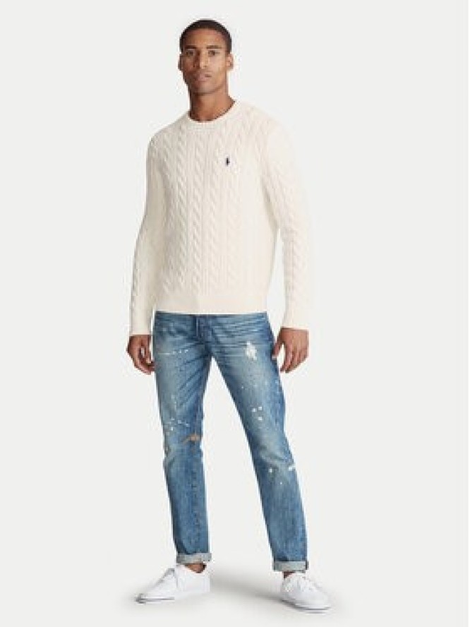 Polo Ralph Lauren Sweter 710775885024 Écru Regular Fit