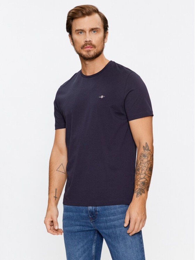 Gant T-Shirt Shield 2003184 Granatowy Regular Fit