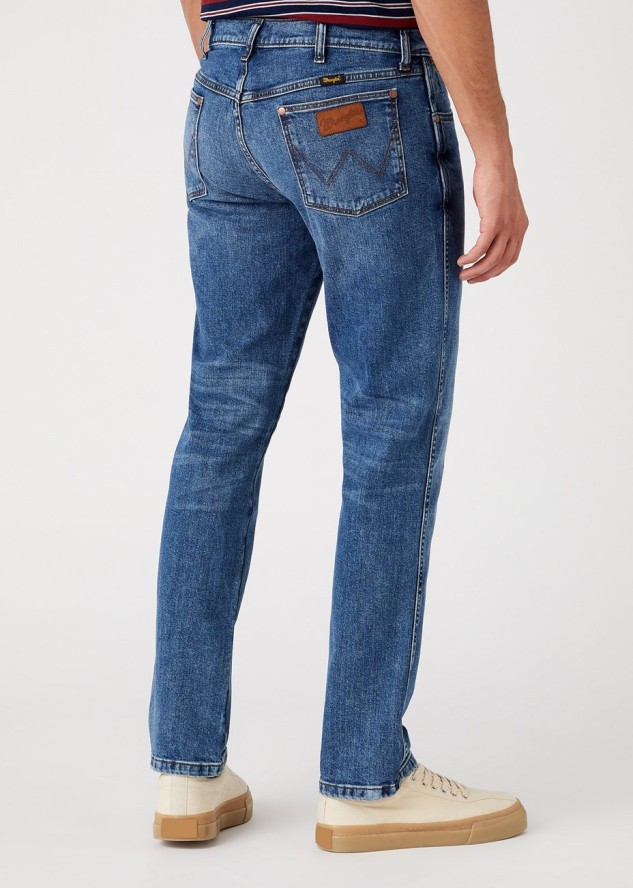 WRANGLER GREENSBORO MĘSKIE SPODNIE JEANSOWE DARK WATERS W15Q5929V