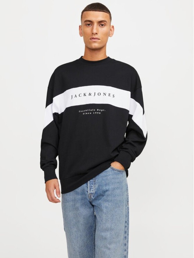 Jack&Jones Bluza Etimo 12249979 Czarny Loose Fit