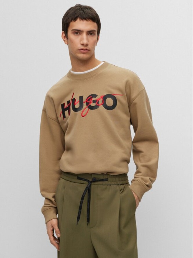 Hugo Bluza Droyko 50494558 Brązowy Relaxed Fit