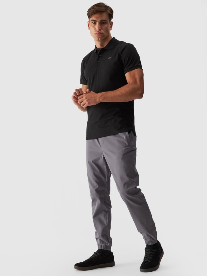 Spodnie casual joggery męskie - szare