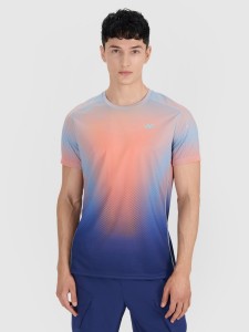 4F T-shirt treningowy regular szybkoschnący męski 4F x Robert Lewandowski - turkusowy L