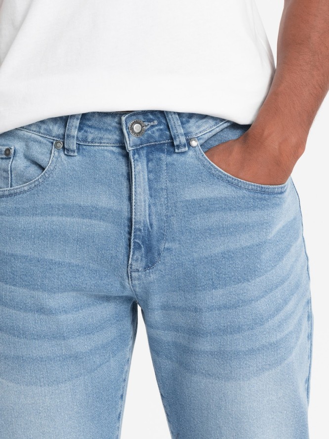 Spodnie męskie jeansowe SLIM FIT - jasnoniebieskie V2 OM-PADP-0110 - XXL