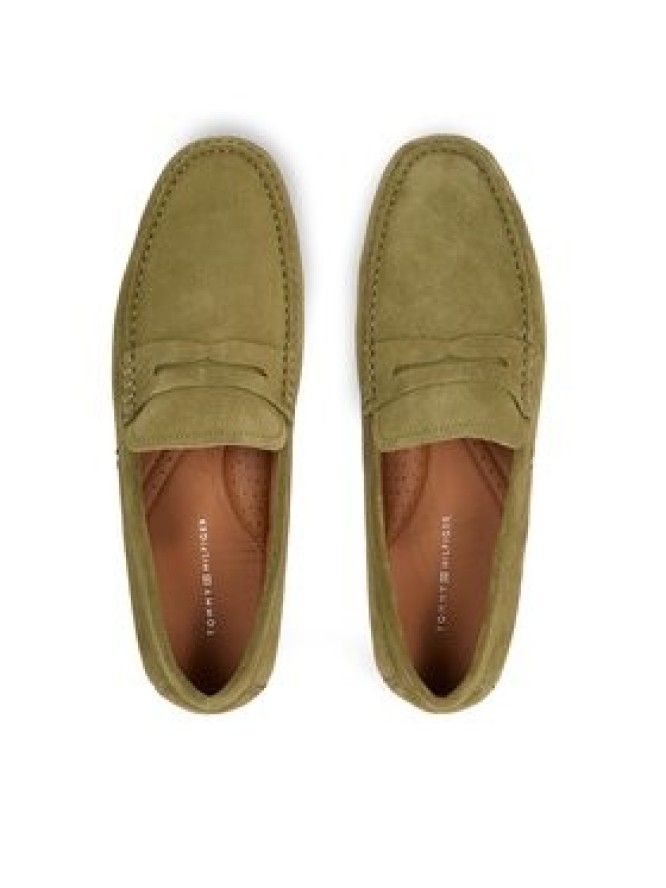 Tommy Hilfiger Mokasyny Casual Hilfiger Suede Driver FM0FM04998 Khaki