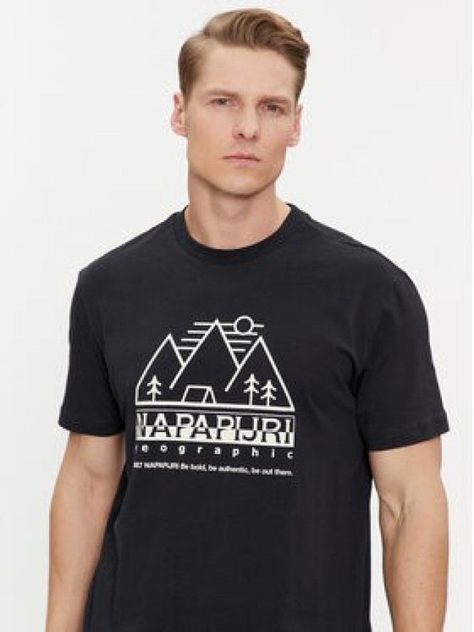 Napapijri T-Shirt S-Faber NP0A4HQE Czarny Regular Fit