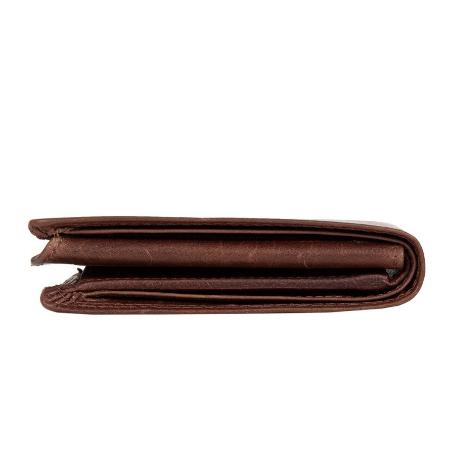 MUSTANG UDINE WALLET MĘSKI SKÓRZANY PORTFEL PREMIUM POJEMNY NA KARTY SKÓRA 06.101801 BROWN