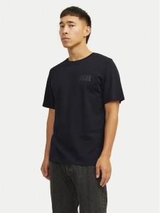 Jack&Jones T-Shirt Corp Logo 12151955 Czarny Standard Fit