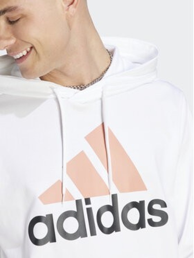 adidas Bluza Essentials Logo IJ8573 Biały Regular Fit