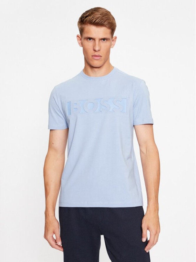 Boss T-Shirt Tee 4 50501235 Błękitny Regular Fit