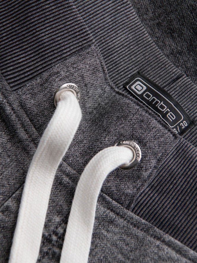 Spodnie męskie marmurkowe JOGGERY z przeszyciami - szare V3 OM-PADJ-0108 - XXL