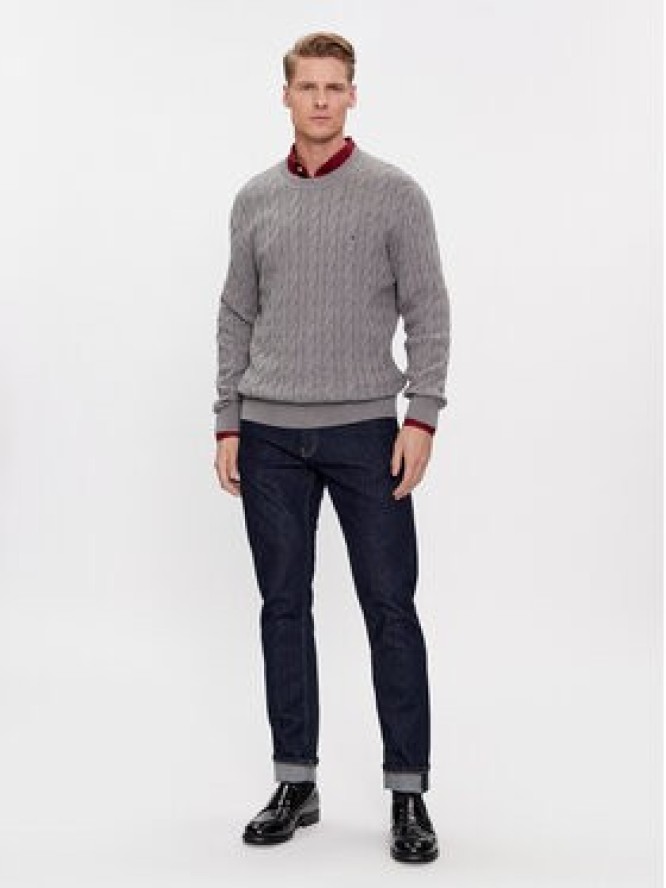 Tommy Hilfiger Sweter MW0MW33132 Szary Relaxed Fit