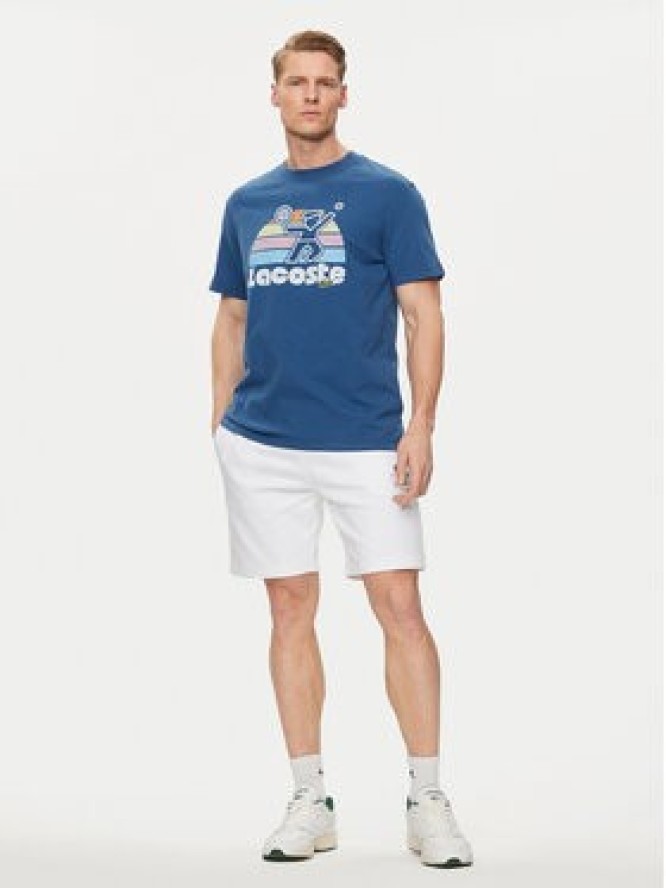 Lacoste T-Shirt TH8567 Granatowy Regular Fit