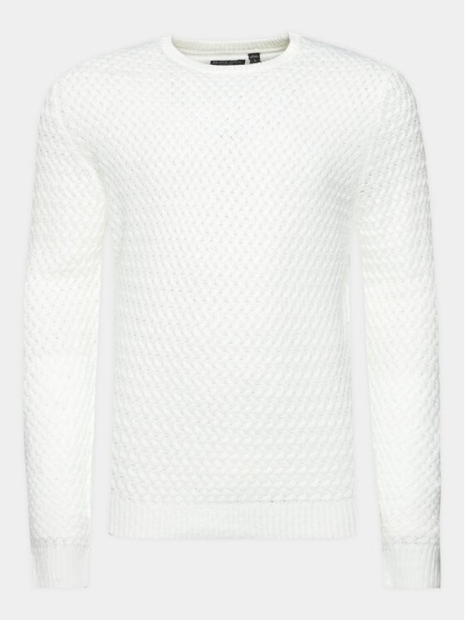 Brave Soul Sweter MK-273BRIGHAMB Écru Regular Fit