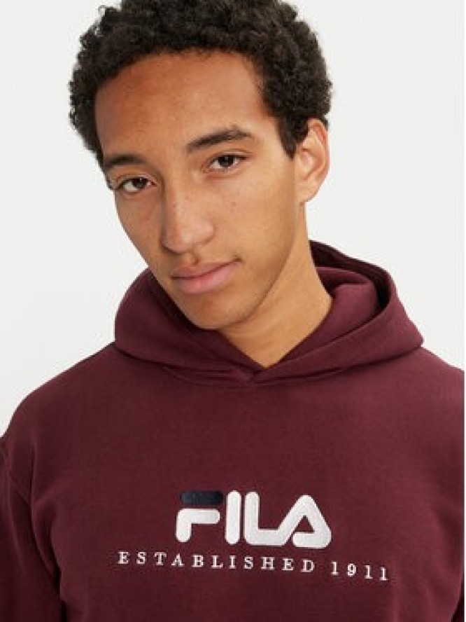 Fila Bluza Unisex Brunssum FAU0145 Bordowy Regular Fit