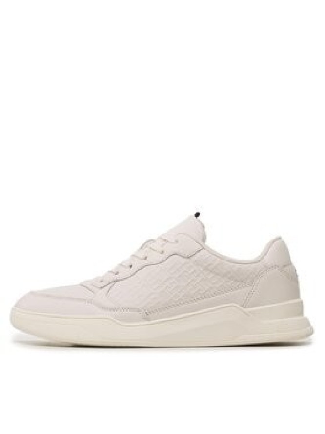 Tommy Hilfiger Sneakersy Elevated Cupsole Mono Detail FM0FM04698 Écru