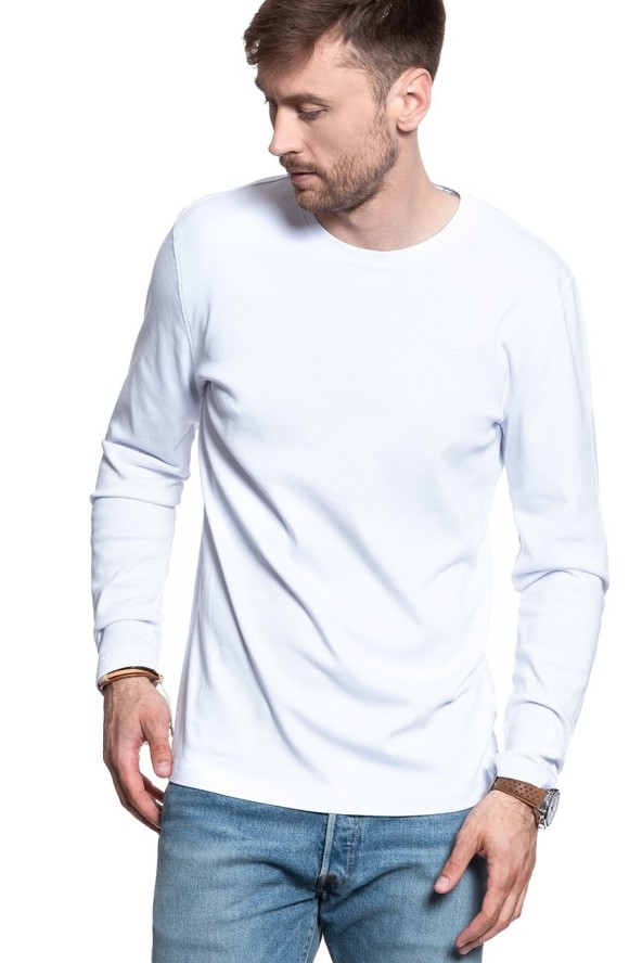 LONGSLEEVE MUSTANG crew neck basic general White 1006810 2045