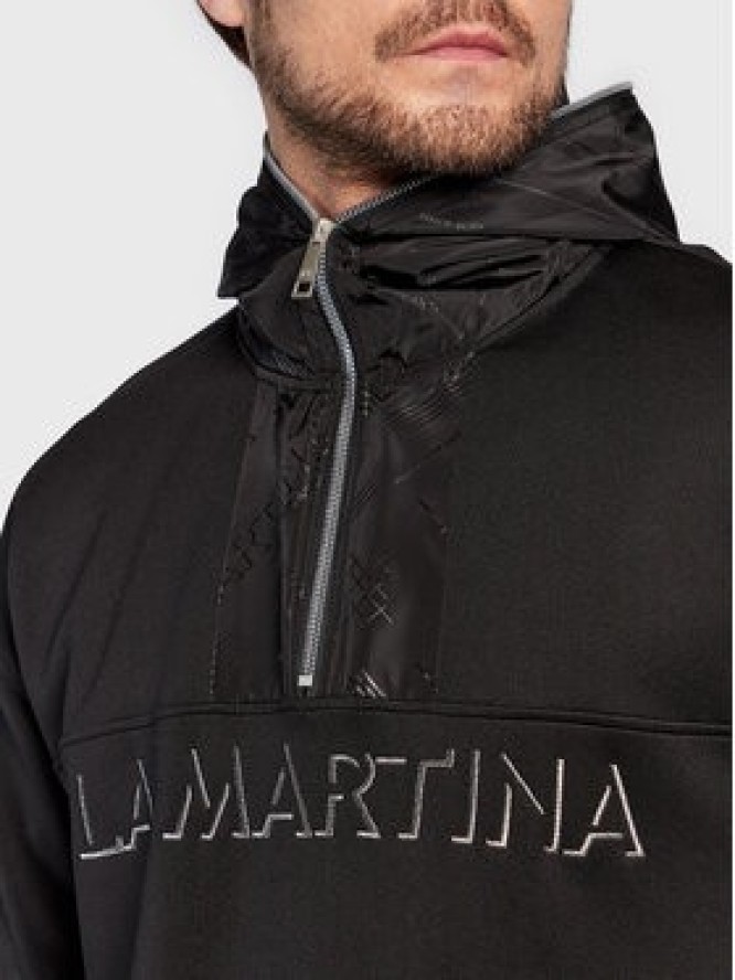 La Martina Bluza UMF317 FP546 Czarny Regular Fit