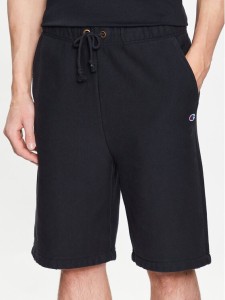 Champion Szorty sportowe 218650 Czarny Regular Fit