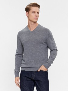 Calvin Klein Sweter K10K110423 Szary Slim Fit