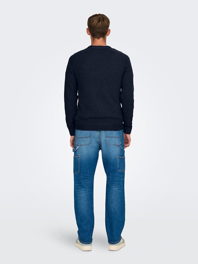 ONLY & SONS Sweter w kolorze granatowym rozmiar: XL