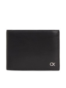 Calvin Klein Duży Portfel Męski Metal Ck K50K511689 Czarny