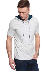 MĘSKI T-SHIRT Z KAPTUREM MUSTANG ALEX H EMBOSS AW 1008965 2064