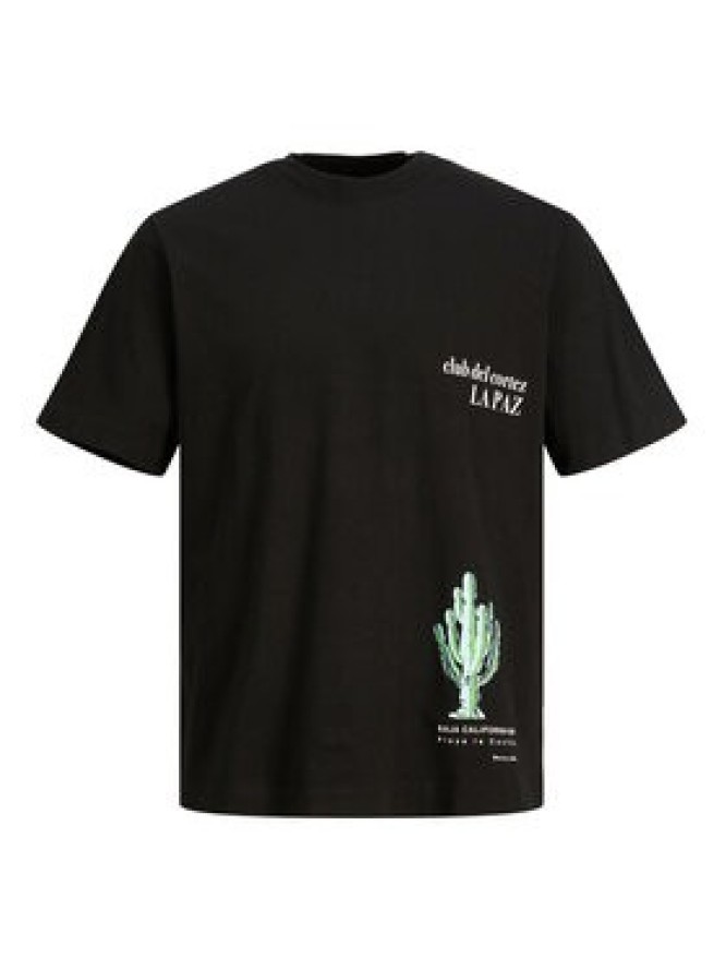 Jack&Jones T-Shirt Belmont Front 12234253 Czarny Oversize