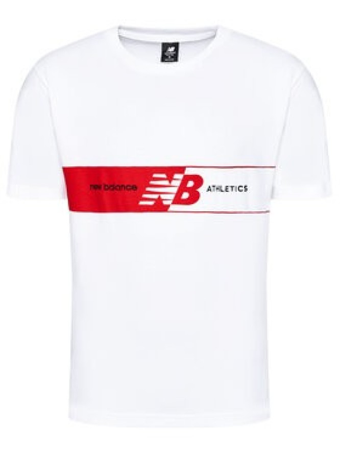 New Balance T-Shirt MT01510 Biały Relaxed Fit