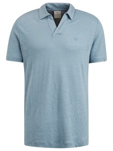 CAST IRON Lniana koszulka polo w kolorze błękitnym rozmiar: XL