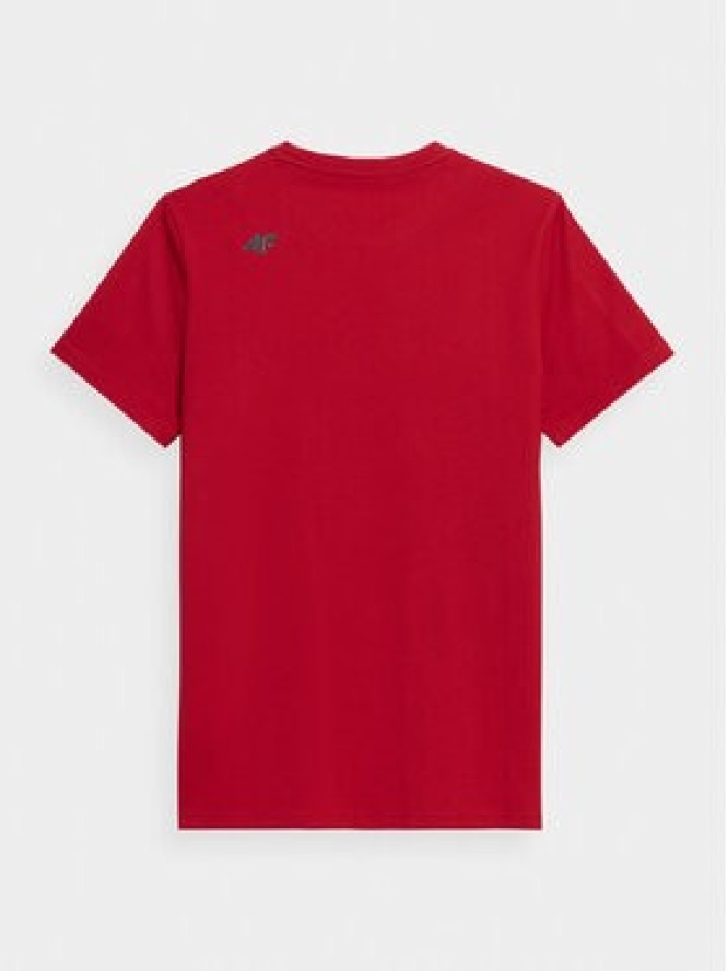 4F T-Shirt 4FAW23TTSHM0878 Czerwony Regular Fit