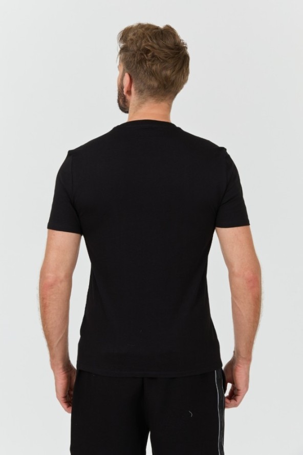 GUESS Czarny t-shirt z dużym logo Original Logo Tee