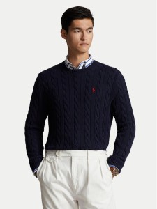 Polo Ralph Lauren Sweter 710775885001 Granatowy Regular Fit