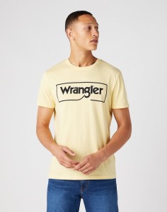 WRANGLER FRAME LOGO TEE MĘSKI T-SHIRT KOSZULKA NADRUK SUNLIGHT W7H3D3XCU