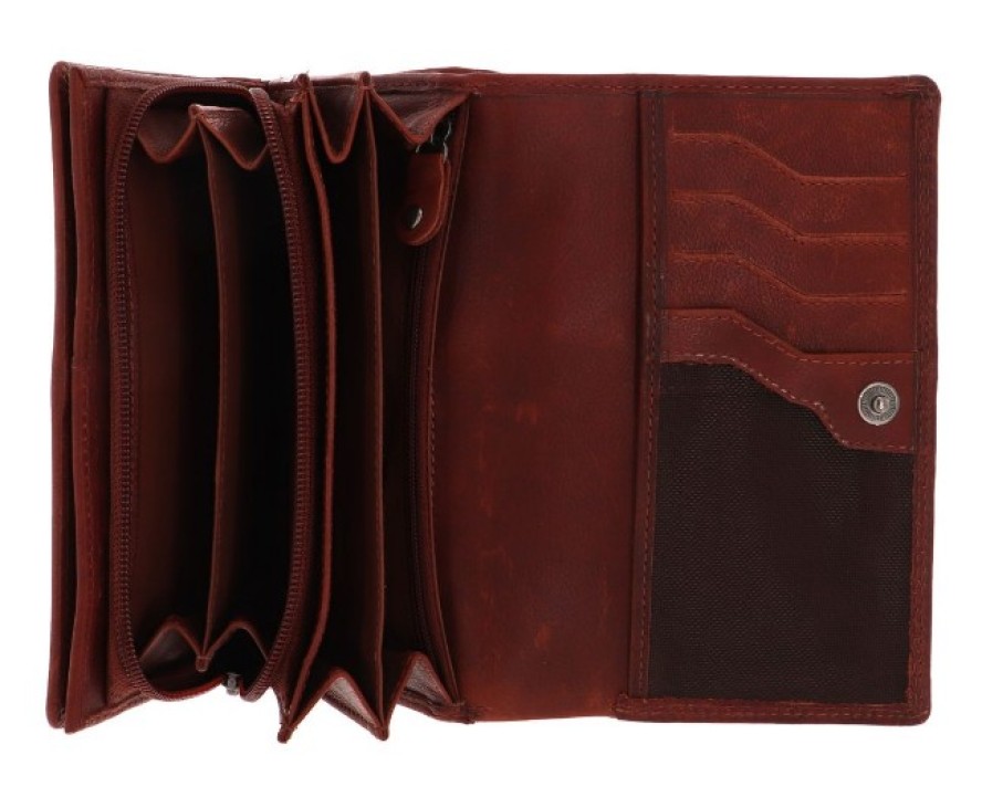 MUSTANG UDINE WALLET UNIWERSALNY SKÓRZANY PORTFEL PREMIUM POJEMNY NA KARTY SKÓRA BROWN 06.102401