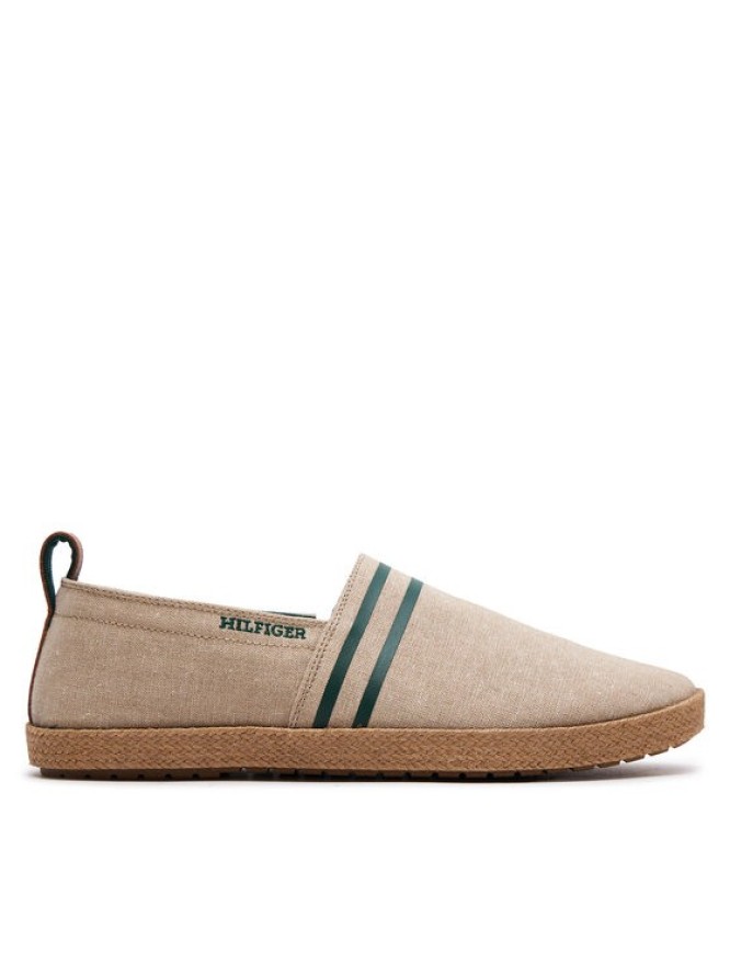 Tommy Hilfiger Espadryle Hilfiger Espadrille C Chambray FM0FM04982 Beżowy