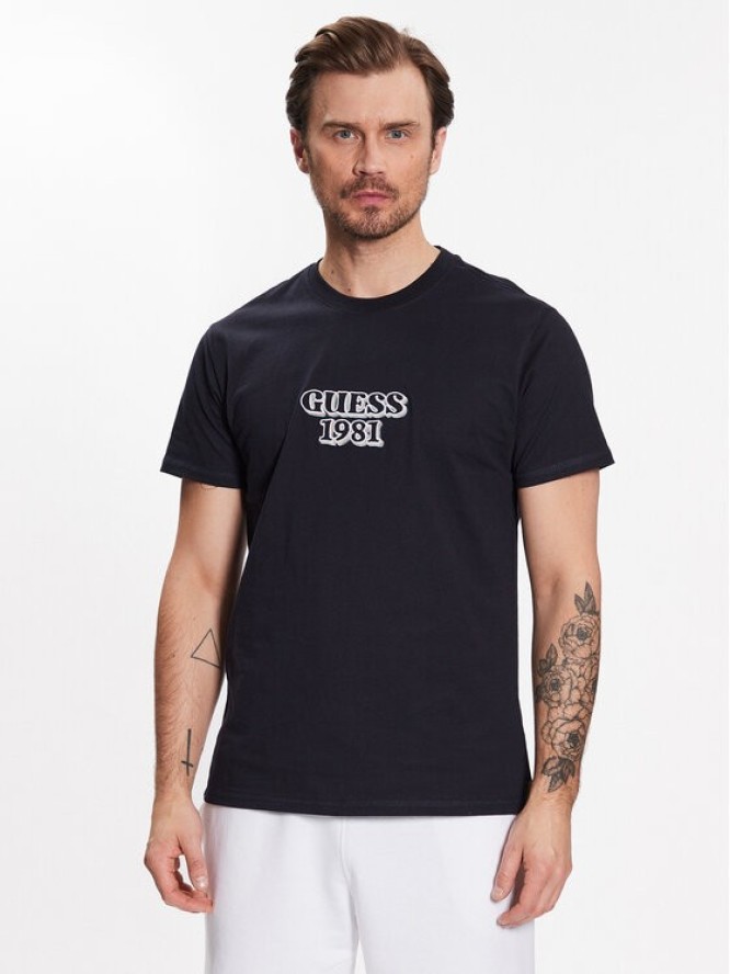 Guess T-Shirt Logo M3GI30 K8FQ4 Granatowy Slim Fit