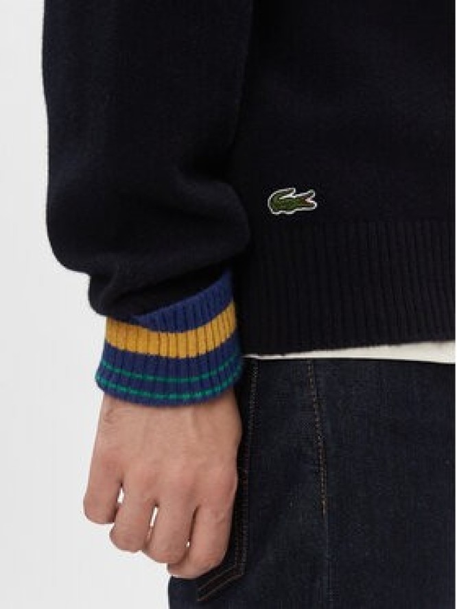 Lacoste Sweter AH0824 Granatowy Regular Fit