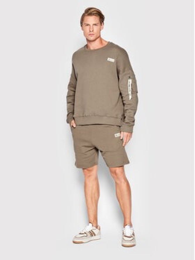 Alpha Industries Szorty sportowe 106365 Brązowy Regular Fit