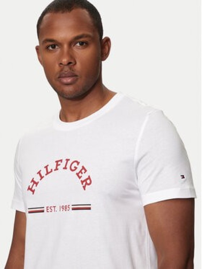 Tommy Hilfiger T-Shirt Arch MW0MW35466 Biały Slim Fit