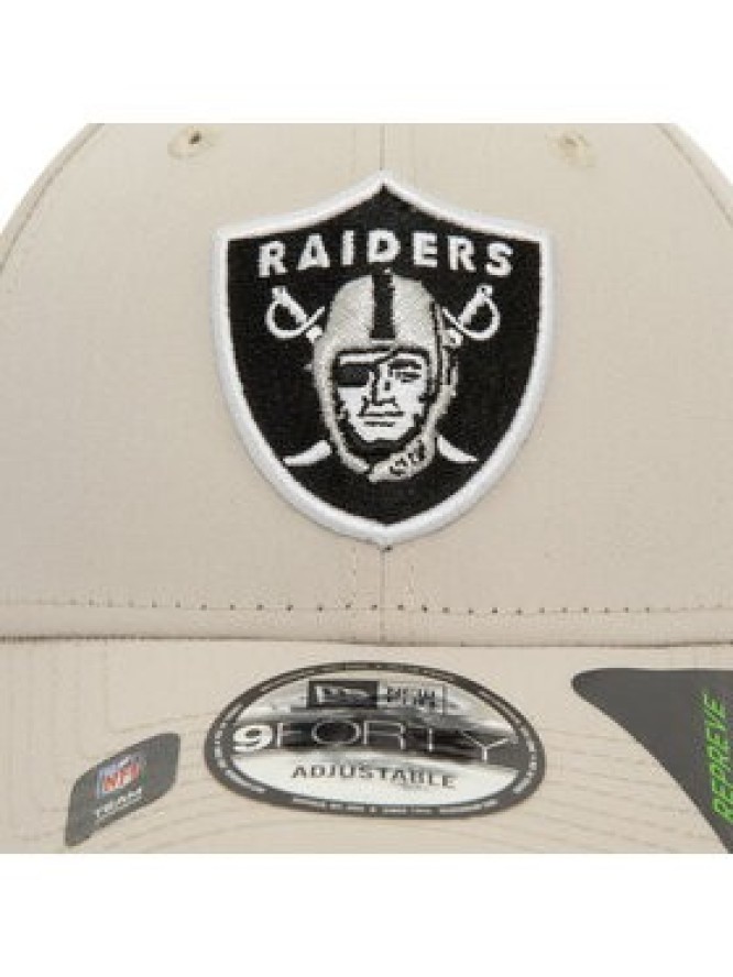 New Era Czapka z daszkiem Repreve 940 Raiders 60435235 Écru