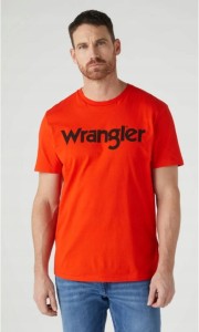 WRANGLER LOGO TEE MĘSKI T-SHIRT KOSZULKA Z NADRUKIEM LOGO W7X1D3R42